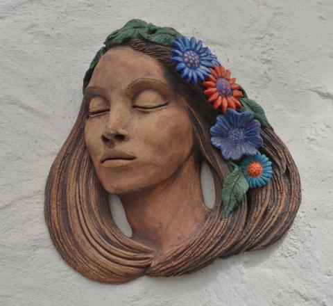 girl with flowers