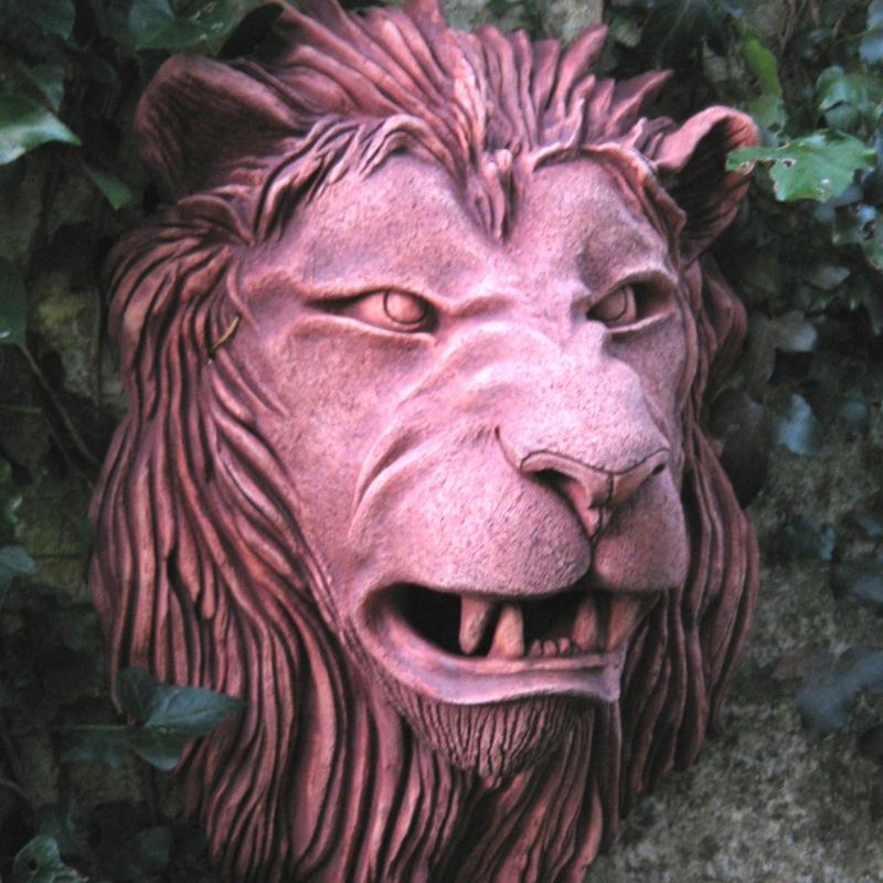 lion head on wall