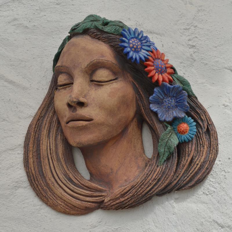 girl with flowers